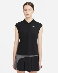 NikeCourt Women's Victory Tennis Polo Shirt (Black)