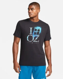 NikeCourt Mens DriFIT OZ Tennis T-Shirt Black