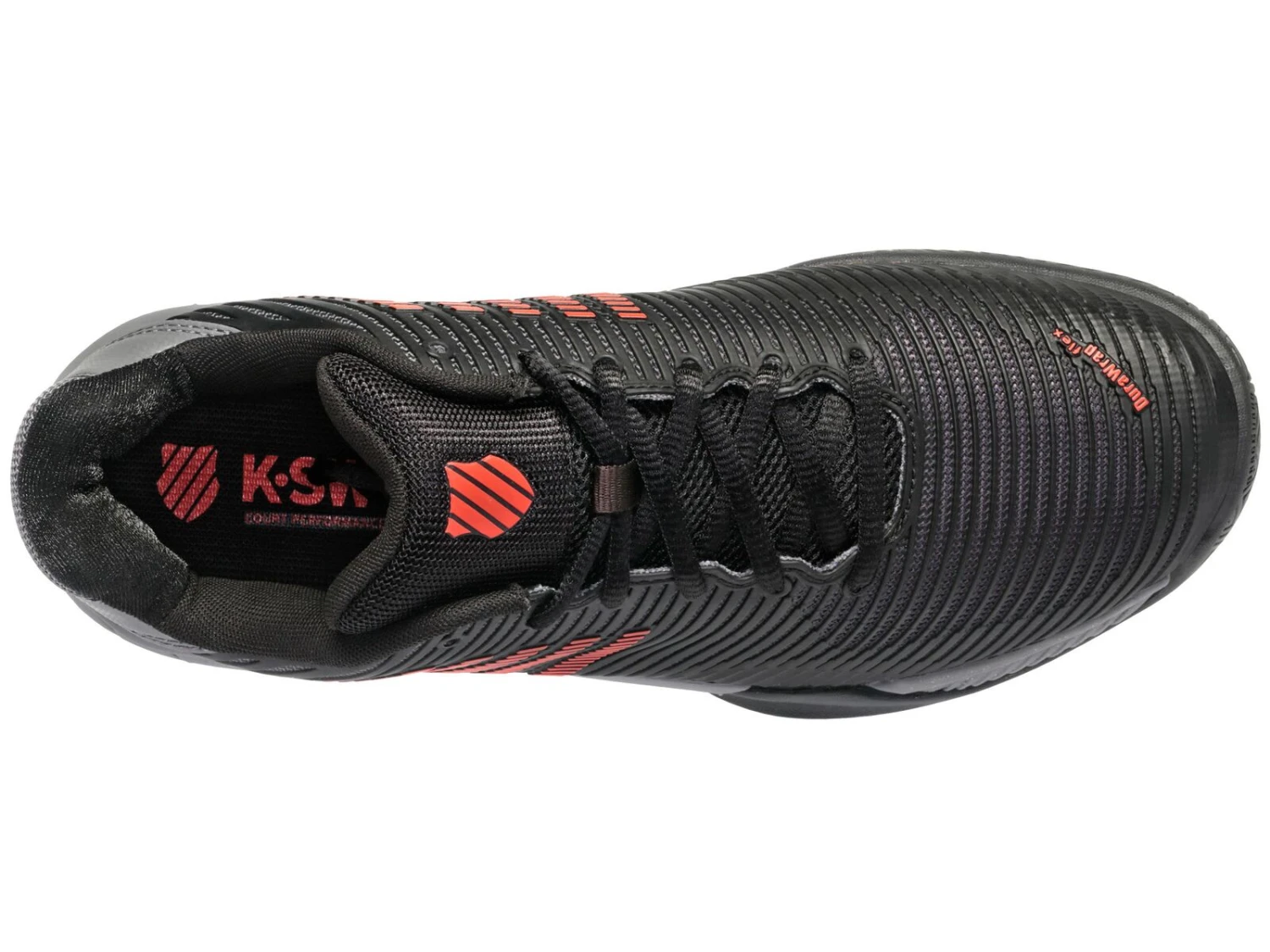 K-Swiss Mens Hypercourt Express AC - Steel Grey/Jet/Spicy - Image 7
