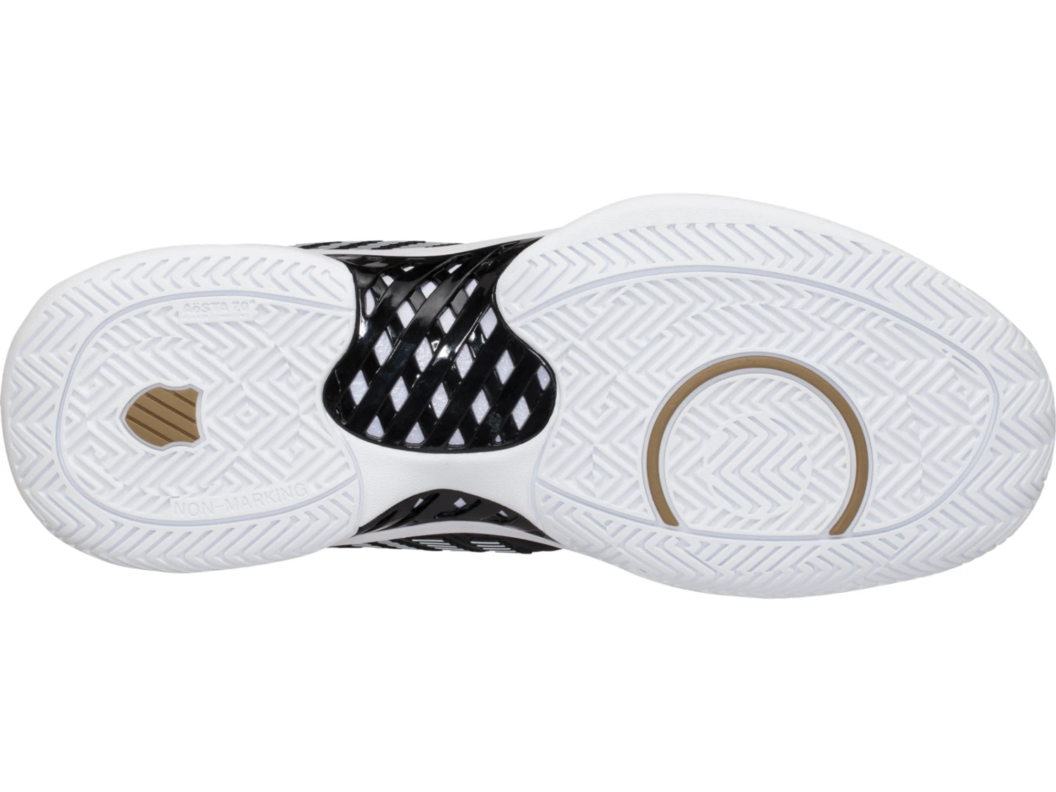 K-Swiss Mens Hypercourt Express 2 - Black/Gold/White - Image 4