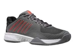 K-Swiss Mens Hypercourt Express HB - Steel Grey/Spicy Red