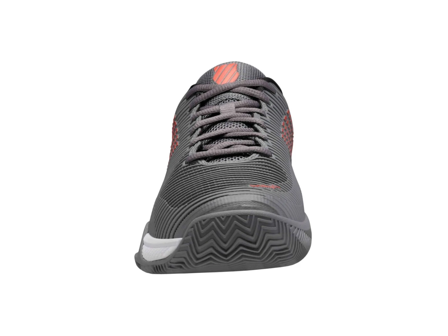 K-Swiss Mens Hypercourt Express HB - Steel Grey/Spicy Red - Image 3