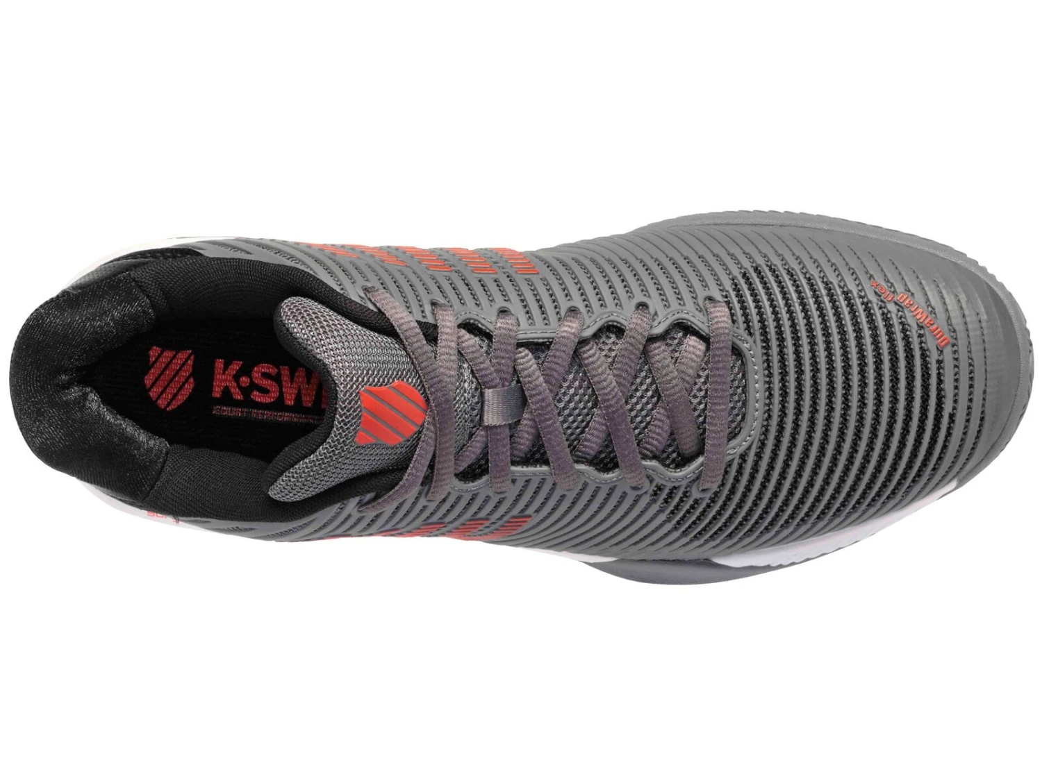 K-Swiss Mens Hypercourt Express HB - Steel Grey/Spicy Red - Image 7