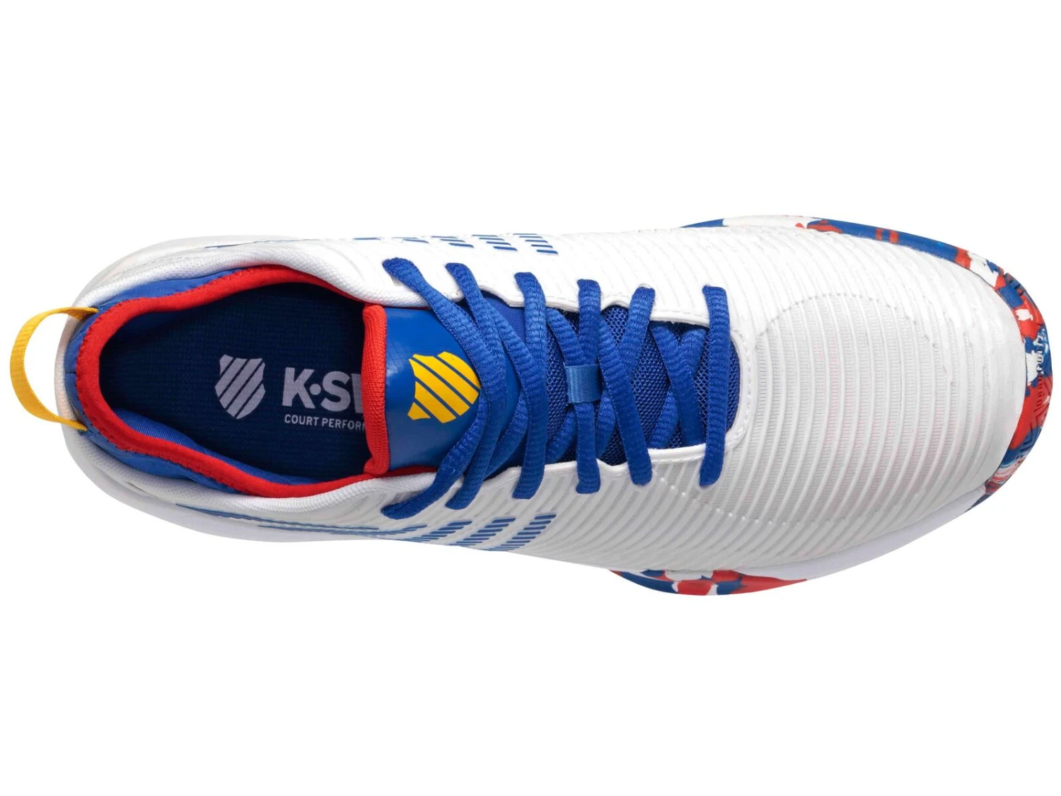 K-Swiss Mens Hypercourt Supreme AC - White/Classic Blue/Berry - Image 7