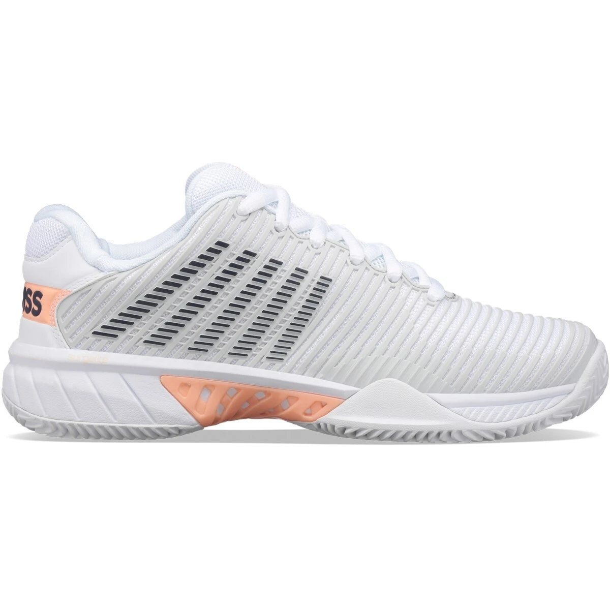 K-Swiss Womens Hypercourt Express 2 HB - White/Peach - Image 4