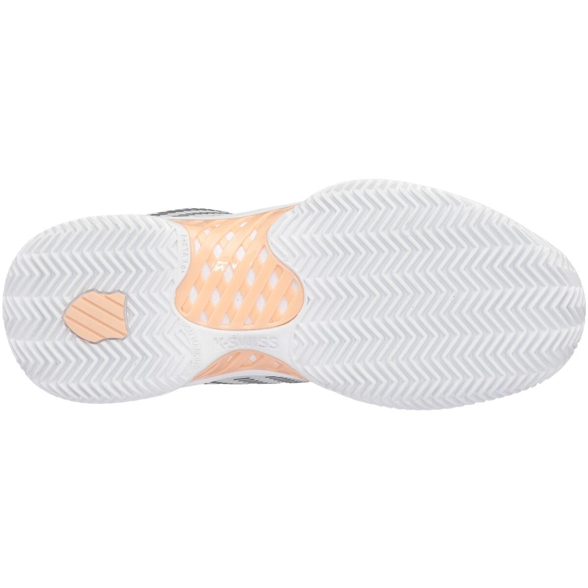 K-Swiss Womens Hypercourt Express 2 HB - White/Peach - Image 2