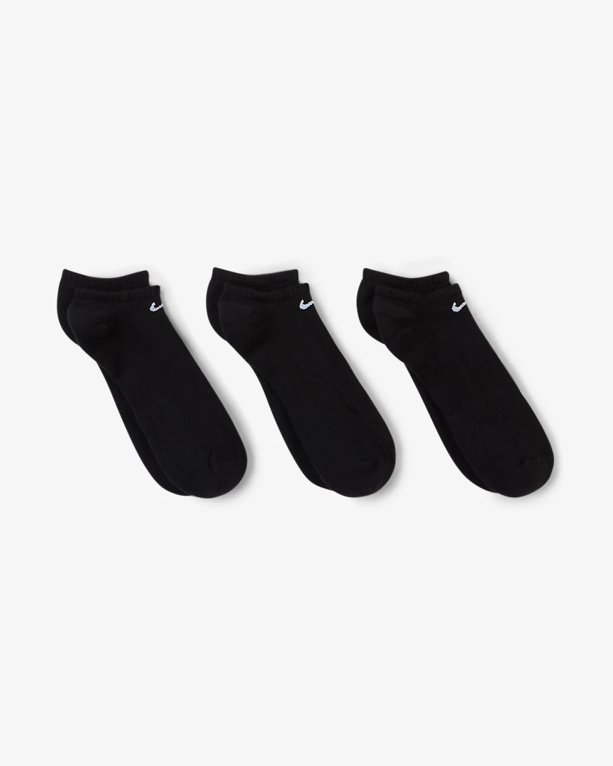 Nike Everyday Cushioned Training No-Show Socks (3 Pairs) Black - Image 3