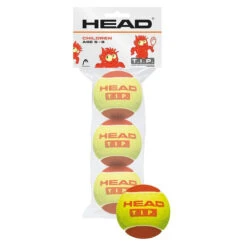 Head T.I.P. Red - 3 Ball Polybag (5-8 Year Olds)